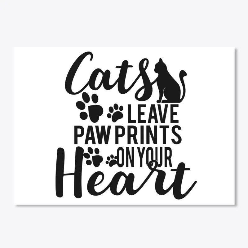 Cats leave paw prints